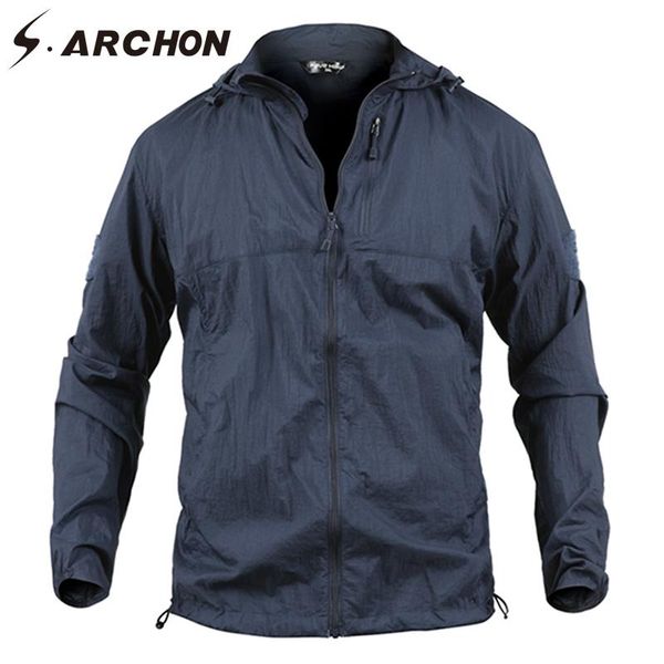 men's jackets s.archon summer quick dry military skin men waterproof windproof camouflage tactical jacket hooded army camo rain coat, Black;brown
men's jackets s.archon summer quick dry military skin men waterproof windproof camouflage tactical jacket hooded army camo rain coat, Black;brown