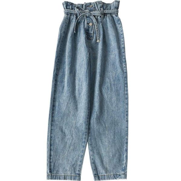 women's jeans korean fashion blue woman vintage washed high waist female casual loose elastic pockets denim pants
women's jeans korean fashion blue woman vintage washed high waist female casual loose elastic pockets denim pants