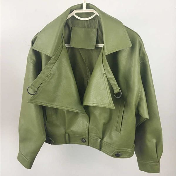 women faux leather jacket with batwing sleeve soft female biker coats short zipper motorcycle pu red jacket punk coats outwear 211011, Black 
women faux leather jacket with batwing sleeve soft female biker coats short zipper motorcycle pu red jacket punk coats outwear 211011, Black