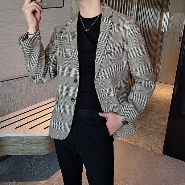 2021 spring chess blazers men casual khaki suit social wedding jacket streetwear men's suits qxyv, White;black
2021 spring chess blazers men casual khaki suit social wedding jacket streetwear men's suits qxyv, White;black