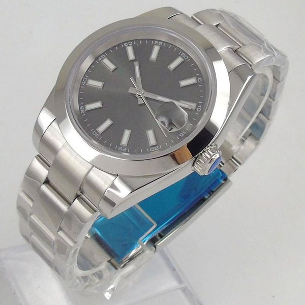 wristwatches 36mm sterile grey dial sapphire glass polished bezel miyota 8215 luminous automatic movement men's watch, Slivery;brown
wristwatches 36mm sterile grey dial sapphire glass polished bezel miyota 8215 luminous automatic movement men's watch, Slivery;brown