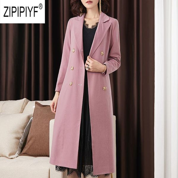 women's trench coats women casual fashion 2021 autumn turn down collar double breasted pink long coat elegant office lady chic trenches, Tan;black
women's trench coats women casual fashion 2021 autumn turn down collar double breasted pink long coat elegant office lady chic trenches, Tan;black