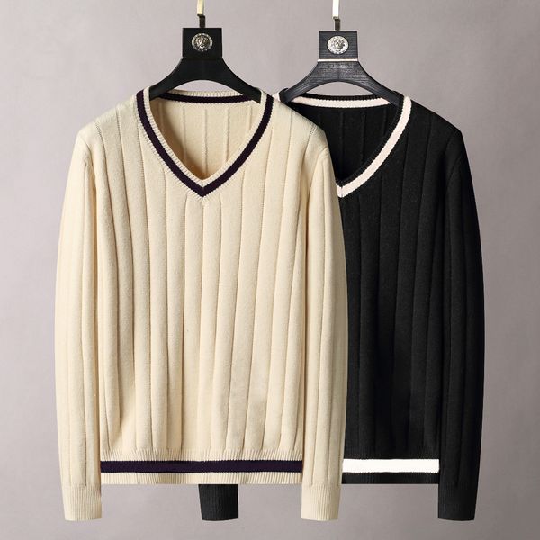 men's designer knitted sweater spring and autumn classic knitt shirt men and women pullover sweaters fashion letter pattern v-neck long, White;black
men's designer knitted sweater spring and autumn classic knitt shirt men and women pullover sweaters fashion letter pattern v-neck long, White;black
