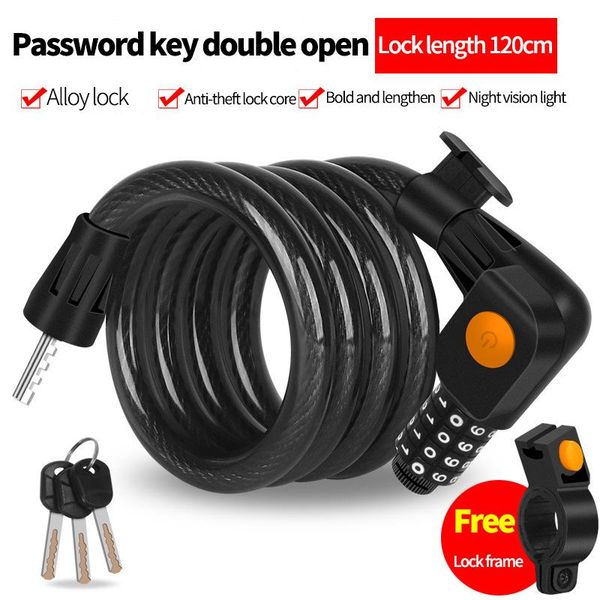 bike locks xunting bicycle cable lock anti-theft security password key double open steel
bike locks xunting bicycle cable lock anti-theft security password key double open steel