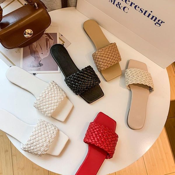 slippers fashion women's weave slides women summer shoes indoor outdoor square toe sandals slip on female 2021, Black
slippers fashion women's weave slides women summer shoes indoor outdoor square toe sandals slip on female 2021, Black