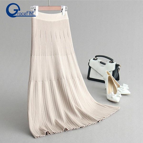 skirts knitted womens black high waist solid color party 2021 autumn winter long pleated women streetwear faldas
skirts knitted womens black high waist solid color party 2021 autumn winter long pleated women streetwear faldas