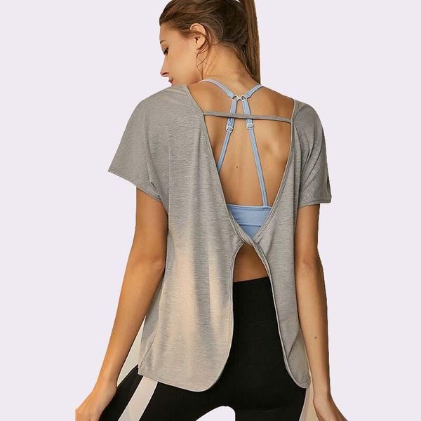 women yoga t-shirt loose clothes sport t shirt running tee fitness clothing outfit
women yoga t-shirt loose clothes sport t shirt running tee fitness clothing outfit