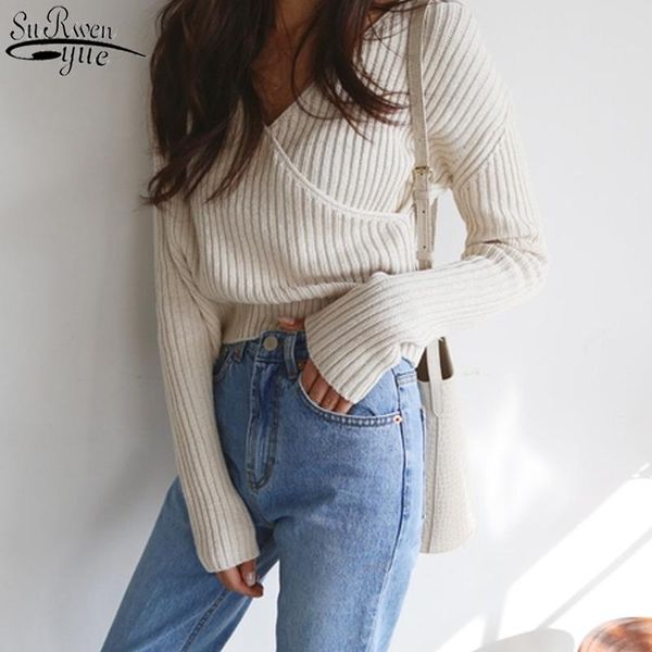 women's sweaters v-neck thicken casual pullover stripe knitted 2021 autumn and winter women sweater korean cross-shoulder 10527, White;black
women's sweaters v-neck thicken casual pullover stripe knitted 2021 autumn and winter women sweater korean cross-shoulder 10527, White;black