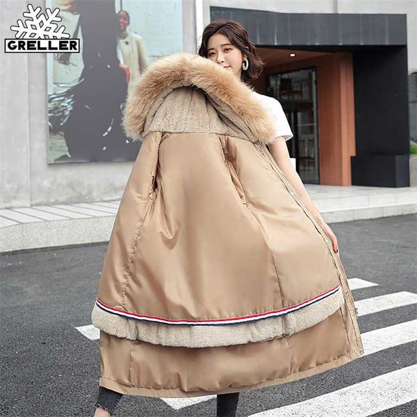 greller thick warm winter coat women jacket fur liner plus size 4xl hooded female long parkas snow wear padded clothes 211216, Black
greller thick warm winter coat women jacket fur liner plus size 4xl hooded female long parkas snow wear padded clothes 211216, Black