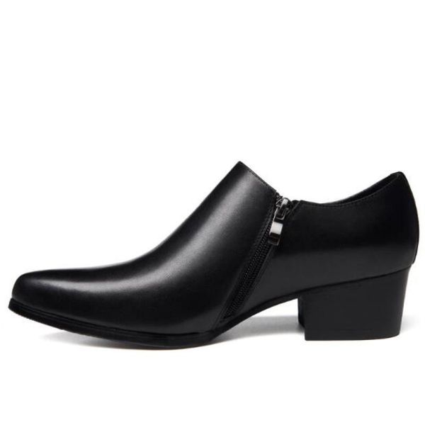dress shoes korean version wedding formal wear high-heeled leather retro stitching zipper mens solid color pointed, Black
dress shoes korean version wedding formal wear high-heeled leather retro stitching zipper mens solid color pointed, Black