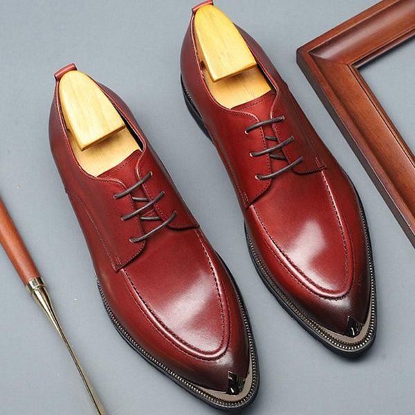 dress shoes genuine leather man derby formal metal toe laces men's business office oxfords for gentleman sg232, Black
dress shoes genuine leather man derby formal metal toe laces men's business office oxfords for gentleman sg232, Black