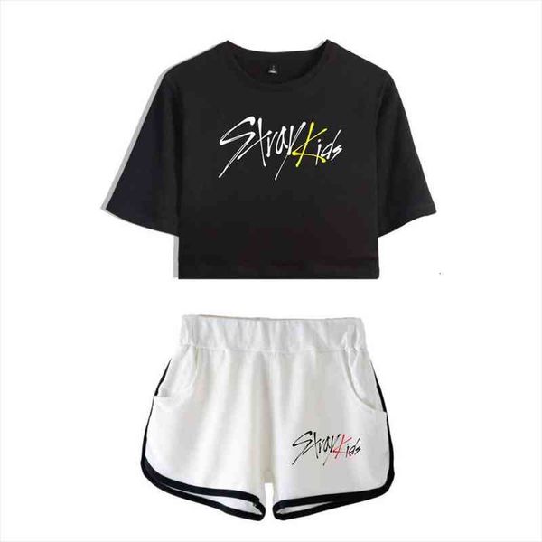 trendy women navel printed kpop stray kids two piece set short pants summer dew navel t shirt girl leisure sets, White
trendy women navel printed kpop stray kids two piece set short pants summer dew navel t shirt girl leisure sets, White