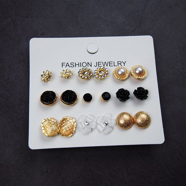 new hoop ear studs earrings set star crystal zircon charming flower retro popular trendy vogue gift dance show party casual gold black high, Golden;silver
new hoop ear studs earrings set star crystal zircon charming flower retro popular trendy vogue gift dance show party casual gold black high, Golden;silver