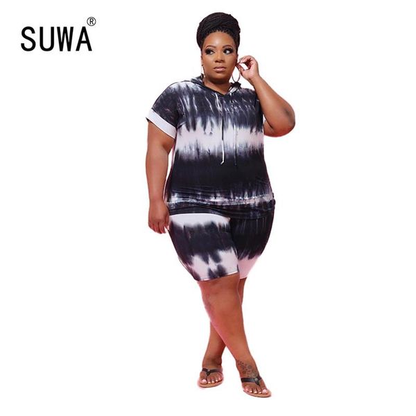women's tracksuits european style tie dye print tracksuit hooded 2 pieces and shorts suit ladies summer plus size outfits, Gray
women's tracksuits european style tie dye print tracksuit hooded 2 pieces and shorts suit ladies summer plus size outfits, Gray