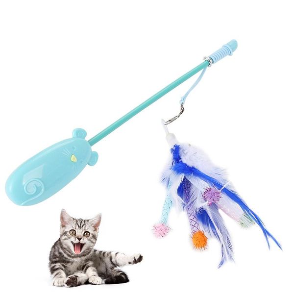 cat toys 1 pcs feather lighting wand toy flexible tassel bell kitten catcher teaser stick interactive tools pet supplies
cat toys 1 pcs feather lighting wand toy flexible tassel bell kitten catcher teaser stick interactive tools pet supplies