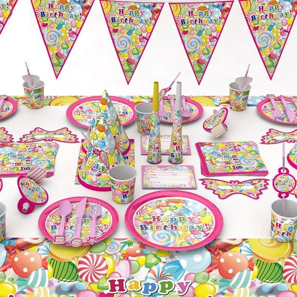 disposable dinnerware lovely candy theme party tableware plates napkins happy birthday kids favors cartoon cups baby shower supplies&deco
disposable dinnerware lovely candy theme party tableware plates napkins happy birthday kids favors cartoon cups baby shower supplies&deco
