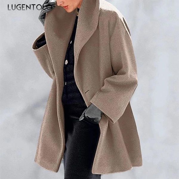 women's wool & blends lutgentolo coat women winter multicolor turndown collar fashion long sleeve single buttom jackets loose casual la, Black
women's wool & blends lutgentolo coat women winter multicolor turndown collar fashion long sleeve single buttom jackets loose casual la, Black