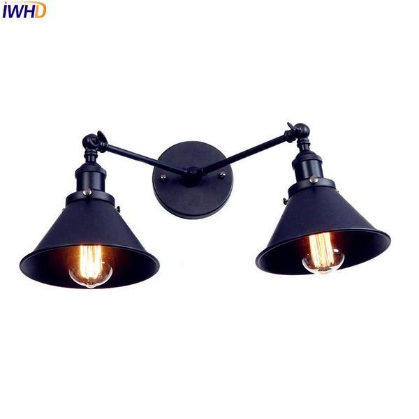 iwhd 2 heads retro edison led wall lights for home lighting adjustable arm industrial vintage black wall sconce applique murale
iwhd 2 heads retro edison led wall lights for home lighting adjustable arm industrial vintage black wall sconce applique murale