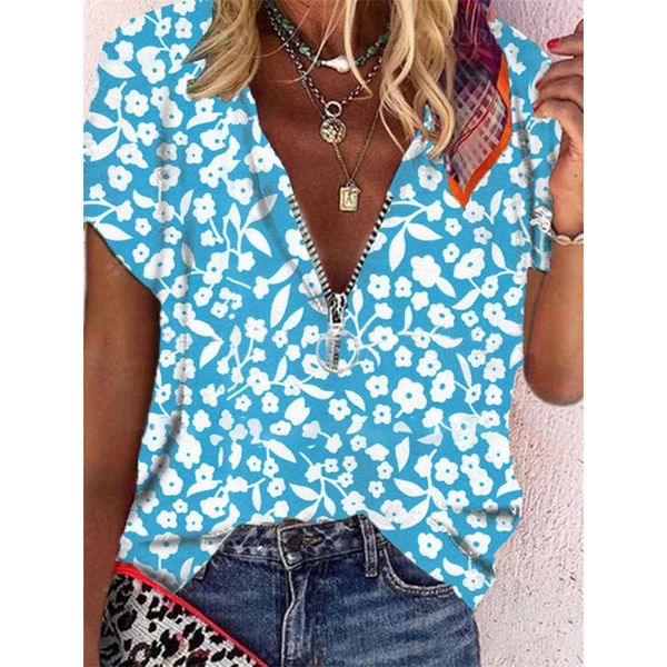 women's blouses & shirts plus size summer shirt lady v neck loose female casual beach floral print blouse zipper oversized muj, White
women's blouses & shirts plus size summer shirt lady v neck loose female casual beach floral print blouse zipper oversized muj, White