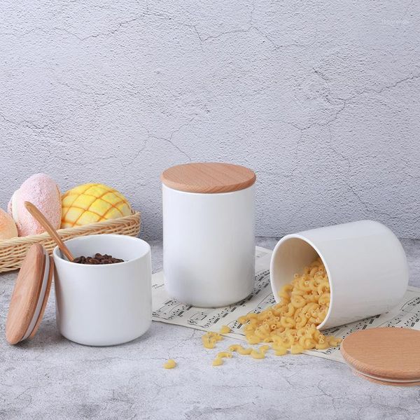 storage bottles & jars white ceramic bottle for in the kitchen wood lid bulk jar food coffee spices sealed container box
storage bottles & jars white ceramic bottle for in the kitchen wood lid bulk jar food coffee spices sealed container box