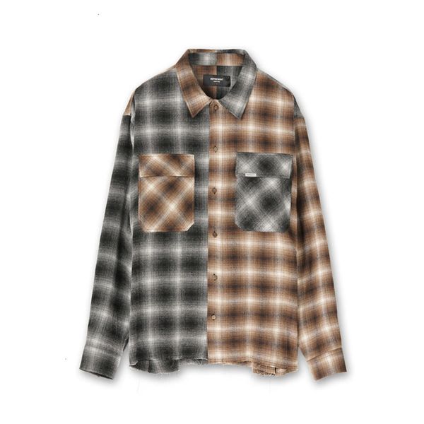 women's jackets split flannel shirt 20fw men women mixed check design represent shirts slightly oversized blouse 9dox, Black;brown
women's jackets split flannel shirt 20fw men women mixed check design represent shirts slightly oversized blouse 9dox, Black;brown