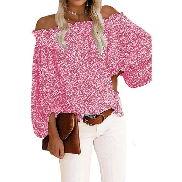 women's blouses & shirts autumn off shoulder long sleeve chiffon women casual print pleated slash neck lantern loose blouse female, White
women's blouses & shirts autumn off shoulder long sleeve chiffon women casual print pleated slash neck lantern loose blouse female, White