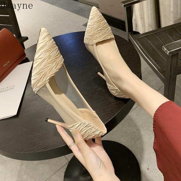 dress shoes elegant comfort high heels 2021 korean fashion pointed thin single satin mesh women's temperament pumps, Black
dress shoes elegant comfort high heels 2021 korean fashion pointed thin single satin mesh women's temperament pumps, Black