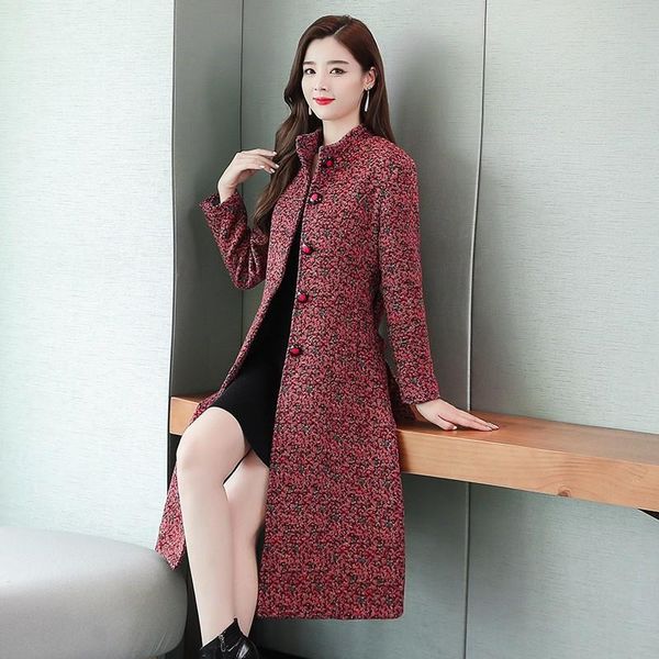 women's wool & blends office ladies plus size lapel over the knee long coats fashion elegant slim sleeve single breasted womens woolen, Black
women's wool & blends office ladies plus size lapel over the knee long coats fashion elegant slim sleeve single breasted womens woolen, Black
