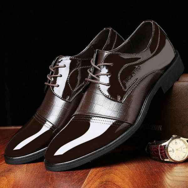 dress shoes men fashion pointed toe four seasons classic bright leather men's oxford formal, Black
dress shoes men fashion pointed toe four seasons classic bright leather men's oxford formal, Black