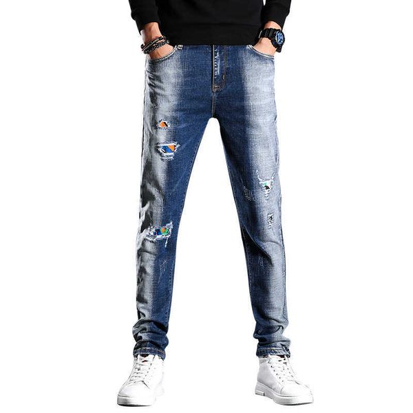 2021 spring new men's blue and white washed ripped jeans fashion retro pants regular fit stretch denim trousers male brand,723 x0621
2021 spring new men's blue and white washed ripped jeans fashion retro pants regular fit stretch denim trousers male brand,723 x0621