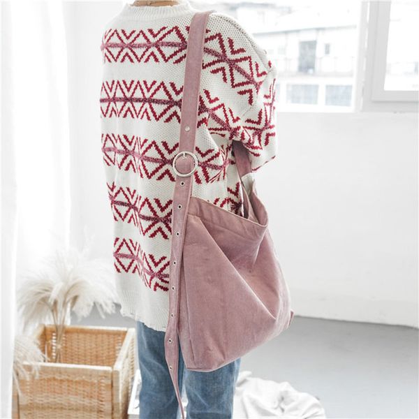 new corduroy women preppy style handbag designer brand female totes casual large capacity girl shoulder bag student lj210203
new corduroy women preppy style handbag designer brand female totes casual large capacity girl shoulder bag student lj210203