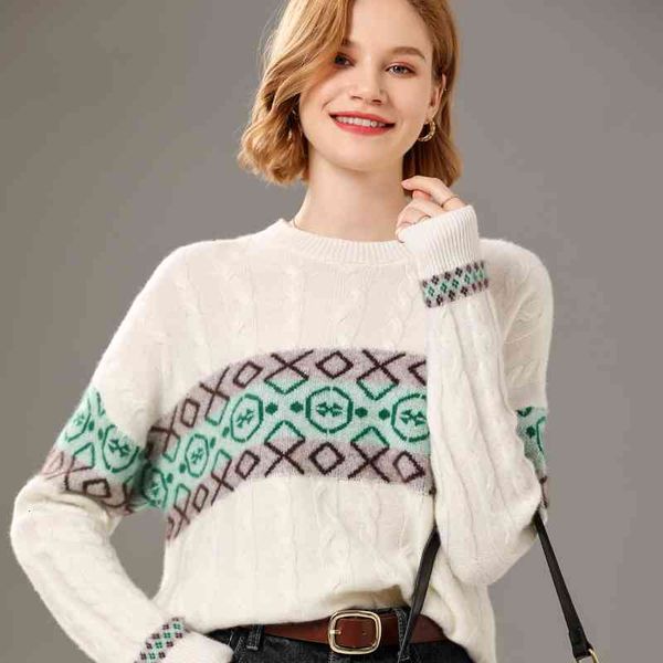 women's sweaters pullove female sweater loose cashmere round collar, women's large for winter 100% wool, White;black
women's sweaters pullove female sweater loose cashmere round collar, women's large for winter 100% wool, White;black