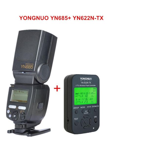 yongnuo yn685 yn-685 2.4gl hss 1/8000s flash speedlite + yn622-tx i-ttl wireless flash controller for camera
yongnuo yn685 yn-685 2.4gl hss 1/8000s flash speedlite + yn622-tx i-ttl wireless flash controller for camera