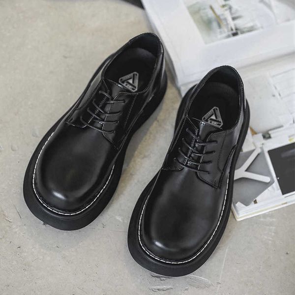 ins big leather sho men's fashion summer leisure thick bottom spring small round head
ins big leather sho men's fashion summer leisure thick bottom spring small round head