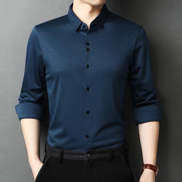 men's casual shirts silk button down mens smooth business formal wedding blue dresses large sizes claret cozy office wear socia, White;black
men's casual shirts silk button down mens smooth business formal wedding blue dresses large sizes claret cozy office wear socia, White;black