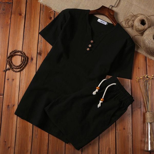 men's tracksuits large size men cotton linen set solid color short-sleeved button t-shirt drawstring shorts casual refreshing masculino, Gray
men's tracksuits large size men cotton linen set solid color short-sleeved button t-shirt drawstring shorts casual refreshing masculino, Gray