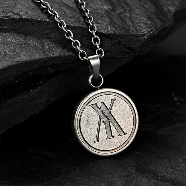 necklace mens round vintage ay pendant hip hop necklace stainless steel jewelry on the neck pendant gifts for male accessories, Silver
necklace mens round vintage ay pendant hip hop necklace stainless steel jewelry on the neck pendant gifts for male accessories, Silver