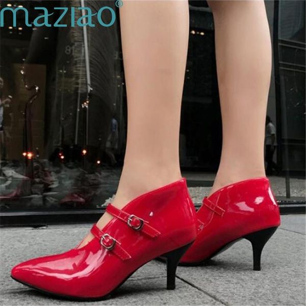 dress shoes female shoe pointed toe pure colour shallow mouth buckle fine-heeled black red party high heels women maziao
dress shoes female shoe pointed toe pure colour shallow mouth buckle fine-heeled black red party high heels women maziao