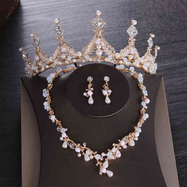 baroque vintage gold crystal pearl bridal sets necklace earring rhinestone tiara crown wedding african beads jewelry set, Silver
baroque vintage gold crystal pearl bridal sets necklace earring rhinestone tiara crown wedding african beads jewelry set, Silver