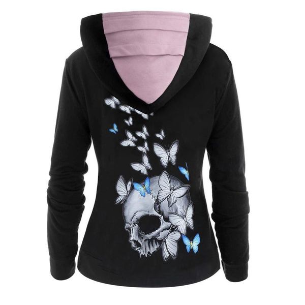 women's hoodies & sweatshirts womens butterfly skull print hoodie gothic clothes streetwear harajuku korean style women moletom #4, Black
women's hoodies & sweatshirts womens butterfly skull print hoodie gothic clothes streetwear harajuku korean style women moletom #4, Black