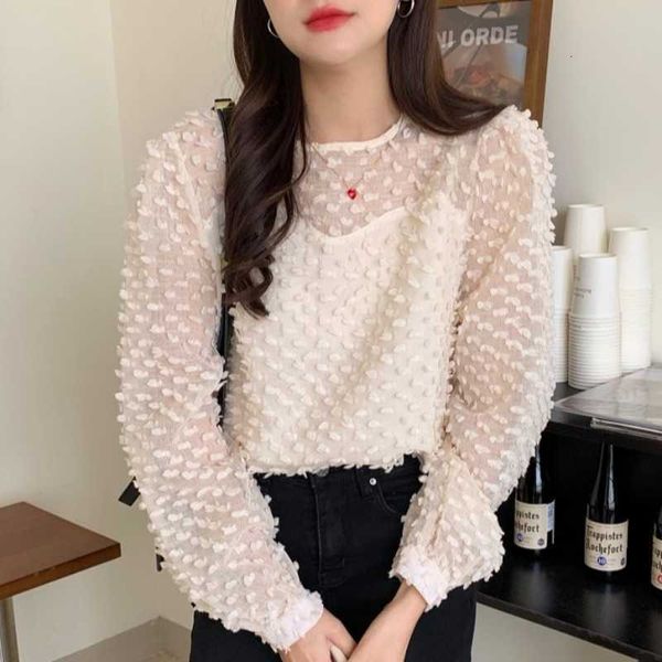 women's blouses & shirts early spring sweet and slightly transparent round neck three-dimensional fur design puff sleeve shirt 3pbv, White
women's blouses & shirts early spring sweet and slightly transparent round neck three-dimensional fur design puff sleeve shirt 3pbv, White