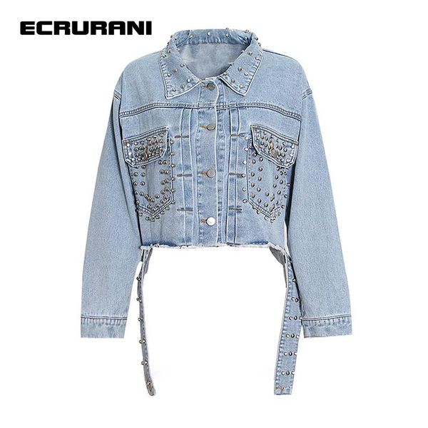 women's jackets ecrurani patchwork casual blue denim diamonds jacket for women lapel long sleeve loose female 2021 fashion clothing, Black;brown
women's jackets ecrurani patchwork casual blue denim diamonds jacket for women lapel long sleeve loose female 2021 fashion clothing, Black;brown