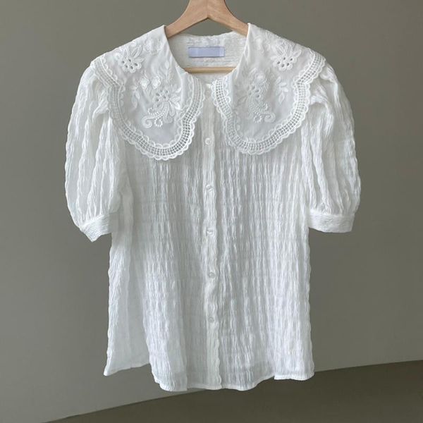 women's blouses & shirts vanovich korean style women 2021 summer fashion wild ladies and solid color clothing, White
women's blouses & shirts vanovich korean style women 2021 summer fashion wild ladies and solid color clothing, White