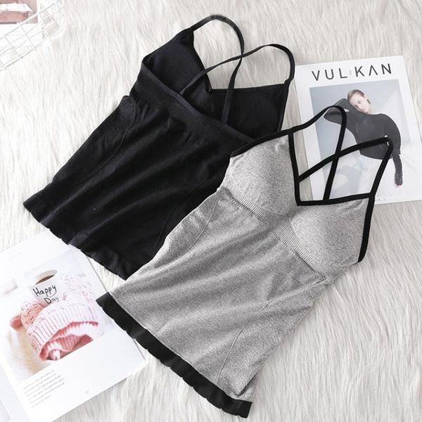 camisoles & tanks 2pcs/lot women vest seamless lingerie tube bralette cross straps sleeveless comfort underwear corset camisol, Black;white
camisoles & tanks 2pcs/lot women vest seamless lingerie tube bralette cross straps sleeveless comfort underwear corset camisol, Black;white