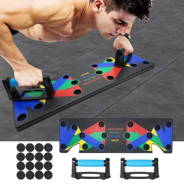 accessories 14 in 1 push-up rack board training sport workout fitness gym equipment push up stand for abs abdominal muscle building exercise
accessories 14 in 1 push-up rack board training sport workout fitness gym equipment push up stand for abs abdominal muscle building exercise