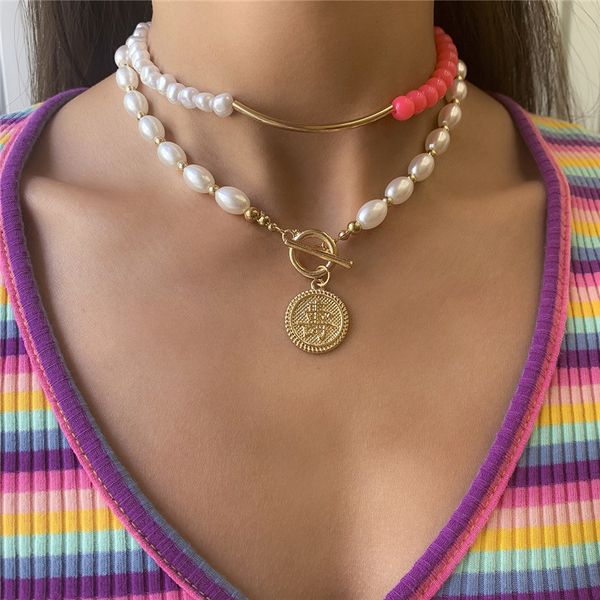 baroque imitation pearl beaded necklaces round ball acrylic ot buckle chain women circle brand double layer necklace jewelry accessories who, Silver
baroque imitation pearl beaded necklaces round ball acrylic ot buckle chain women circle brand double layer necklace jewelry accessories who, Silver