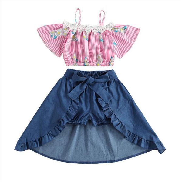 summer girls three piece set fashion stripe daisy cropped and solid color short pants with wrapped skirt children outfits, White
summer girls three piece set fashion stripe daisy cropped and solid color short pants with wrapped skirt children outfits, White