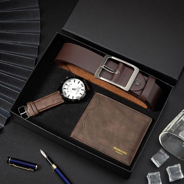 wristwatches fashion men watch luxury gifts set men's quartz wrist wallet belt for mens valentine's christmas birthday, Slivery;brown
wristwatches fashion men watch luxury gifts set men's quartz wrist wallet belt for mens valentine's christmas birthday, Slivery;brown