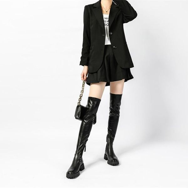 boots 2021 autumn and winter thick-soled long black flat high-knee-high pleated thin bottes for female
boots 2021 autumn and winter thick-soled long black flat high-knee-high pleated thin bottes for female