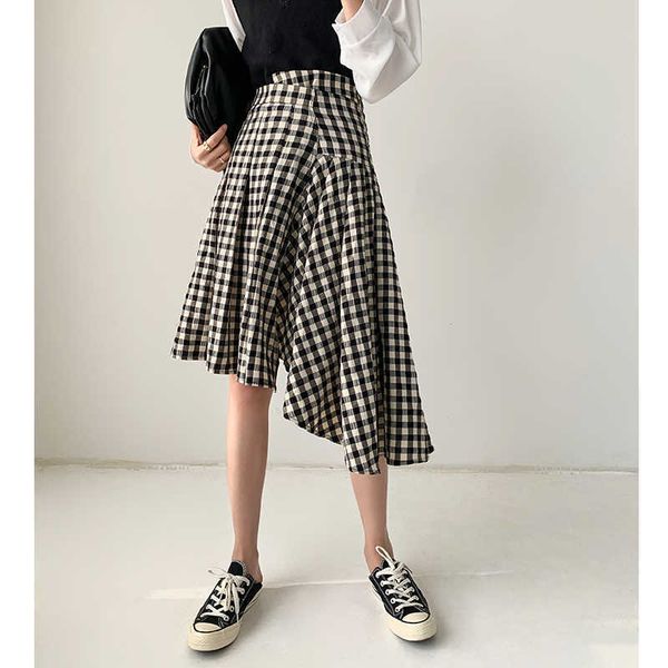 mozuleva spring and summer south korea niche design feeling plaid skirts pleated vintage japanese skirt 210706, Black
mozuleva spring and summer south korea niche design feeling plaid skirts pleated vintage japanese skirt 210706, Black